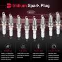 BDFHYK 7781 Iridium Spark Plugs Compatible with Chrysler 300 Pacifica Sebring Town & Country,Compatible with Dodge Avenger Challenger Charger Grand Caravan Journey Magnum Nitro, VW Routan Set of 8