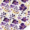 Purple Floral Hand Towels Bathroom Soft Absorbent Purple Flower Decorative Bath Towels Set for Bathroom Gym Spa Home Farmhouse Housewarming Gifts for Women Girls Set of 2, 14"x28"