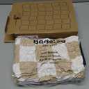 Bedsure Checkered Throw Blanket for Couch - Super Soft, Cozy & Warm Knit Blanket, Breathable, Lightweight & Fluffy for Bed & Sofa, Checkered Beige, 50x60 Inches