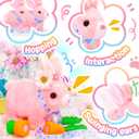 Tagitary Easter Plush Bunny Toys for Kids - Interactive Electronic Rabbit with Sounds, Wiggling Ears, Hopping Motion, Leash - Perfect for Easter, Christmas, or Birthday Gifts
