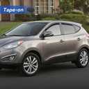 Window Visors Rain Guards for 2010 2011 2012 2013 2014 2015 Hyundai Tucson, Out-Channel Window Vent Wind Deflectors Visors Shades for 10-15 Tucson