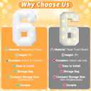 5FT Giant Inflatable Number 6 Decoration, Easy Setup Reusable Blow Up Marquee with Built-in 3 LED, 6th Birthday Party Supplies for Boys Girls, Indoor Outdoor Decor for Anniversary Celebrations