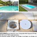 SPX1084R Swimming Pool Skimmer Deck Lid Cover/Round Skimmer Cover (with 3 Screws) Compatible with Hayward SP1082, SP1084 and SP1085 Model Skimmers - White(8-5/8" Round x 7/8" Wide)