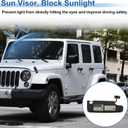 Left Side Sun Visor for Jeep Wrangler JK/JL Series 2007-2018 Front Left Sun Protection Shade Replaces No.6CJ07DX9AA Car Sun Visor Assembly Black