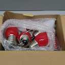 12 Pack C9 Christmas Lights Outdoor, Jumbo Bulbs Outdoor Christmas Decorations Plug in with Timer, Waterproof Pathway Lights for Outside Indoor Party Yard Garden Wedding Xmas Decor (Red and White)