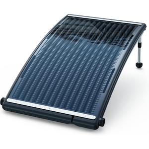 Curve Solar Pool Heater, Made for Above-Ground and Inground Pools, Includes 2 Adapters, 2 Hoses & Clamps