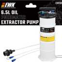EWK 6.5L Pneumatic/Manual Oil Extractor, Oil Change Pump for Automotive Fluids Vacuum Evacuation, Fluid Extractor Pump Tool for DIY Mechanics
