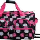 Rockland Rolling Duffel Bag, Black, 22"