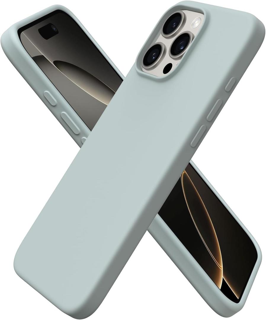 ORNARTO Liquid Silicone Protective Case Compatible with iPhone 16 Pro Max, Succulent