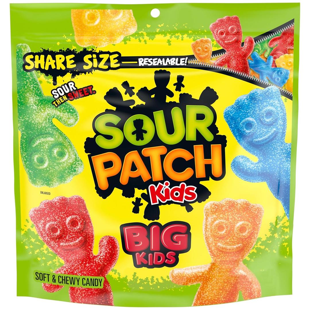 Sour Patch Kids, Big Kids Soft and Chewy Gummy Candy, Share Size, 12 Ounce (EXP 01/26/26)