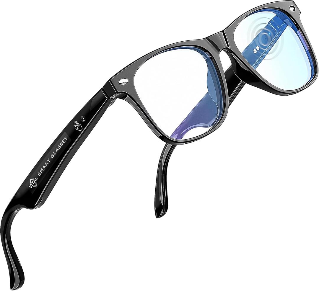 Vital Smart Glasses for Men AI Translation  Open-Ear Bluetooth 5.3 Audio, 164-Language Translator in Phone App Vital Smart Glasses for Women UV400 Blue-Light Blocker Voice-Assistant Eyewear AI Glass