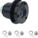 3 Hole Steering Wheel Quick Release Hub Adapter Kit, Black Aluminum Alloy Car Universal 360 Degree Disconnect Hub Fast Disassembly