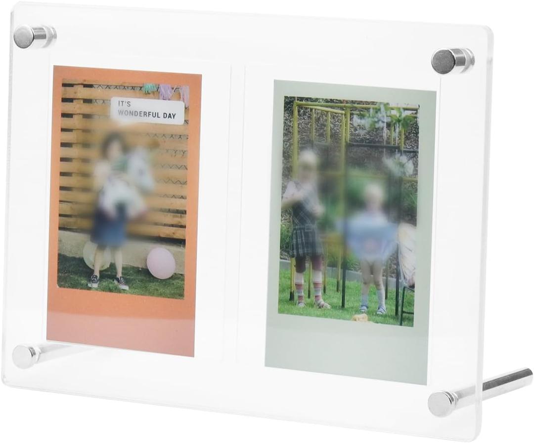 Oedema Acrylic Clear Picture Frame 9065mm Sports Card Display Trading Card Frame with Double Card Slots for Kpop Photocard, Baseball Cards, Game Cards