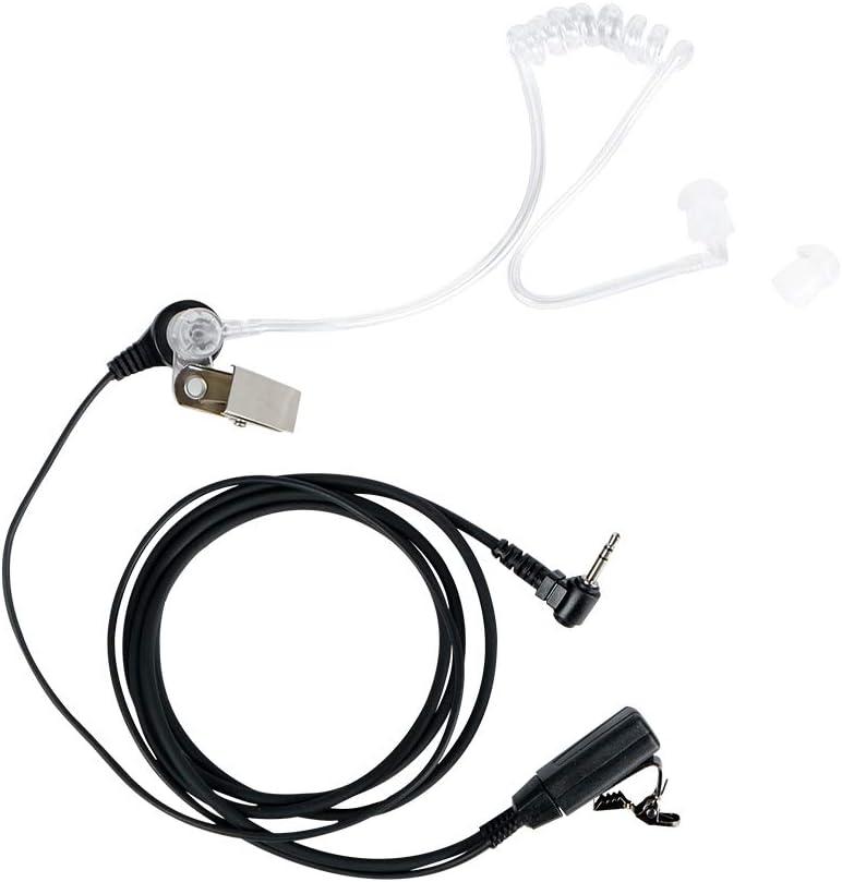 Caroo 1 Pin 2.5mm Earpiece Headset with PTT Mic Compatible with Motorola Talkabout MH230R MR350R T200 T200TP T260 Two Way Radio Accessories with Covert Acoustic Tube (2 Packs)