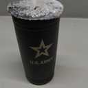 Military Gift Shop 20oz US Army Tumbler, Double-Walled Insulated Steel USA Coffee Mug with Lid-Army 20oz Tumbler