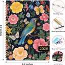 2026 Planner, Weekly and Monthly Calendar Planner Book, January 2026 - December 2026, Hardcover Spiral Planner with Monthly Tabs, Notes Pages, Perfect for Women & Men, A5 (6.4" x 8.5") - Bird