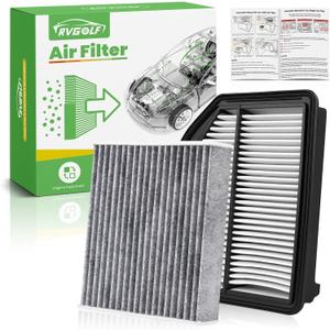 Engine+Cabin Air Filters Set Fit for Honda CR-V CRV 2012 2013 2014 L4 2.4L Engine Air Filter Replacement AC Filter Cabin Air Filter With Activated Carbon Automotive Accessories# CF10134 CA11258
