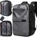 AirVault Vacuum Seal Travel Backpack 60L - Expandable Air Compression Vacuum System, Water-Resistant, Carry-On with TSA Lock Fits 19" Laptop (Gray)