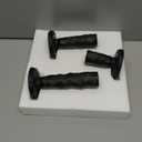 Sziqiqi Black Iron Candlstick Holders: Cast Iron Taper Candle Holder for Candlesticks - Hammered Short Candleholder Set of 3 for Dining Table Mantle Fireplace