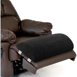 Wesiti Recliner Foot Pillow Cushion High Resilience Sherpa Memory Foam Bolster Sleeping Rest Multipurpose Half Roll Leg Pillow Suitable for Bed Chair Sofa Headrest Back Lumbar Leg Support(Black)
