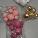 ASTARON 32 Pcs Ball Cake Topper Decorations Mini Balloons Cake Topper Sticks Foam Balls Cake Picks Cake Topper Balls Cake Decorations for Wedding Party Birthday Cake Decorating (Pink Gold)