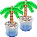 Zcaukya Inflatable Palm Tree Cooler, 60" Blow Up Palm Tree Cooler for Tropical Party Decorations, Hawaiian Party Supplies Pool Decorations