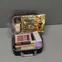 All in One Makeup Kit Full Kit Multipurpose Essential with Eyeshadow Palette,Lip Gloss,Foundation,Mascara,Eyebrow Pencil,Eyeliner,Contour Stick,Makeup Brushes,Cosmetic Bag Makeup Set for Women (DA112)