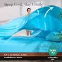 4 Piece King Size Sheet - Cooling Bed Sheets Set, Blend Rayon Derived from Bamboo, Breathable Soft Hotel Luxury Bedding & Pillowcases, Silky Fit 16 inch Extra Deep Pocket, Oeko-Tex - Aqua