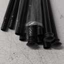 2pack Black Window Curtain Rods 30 to 45 Inches, Decorative 5/8 Inch Diameter Long Window Curtain Rod Set for Room Divider, Bedroom, Living room, Kitchen, Bathroom,With Brackets