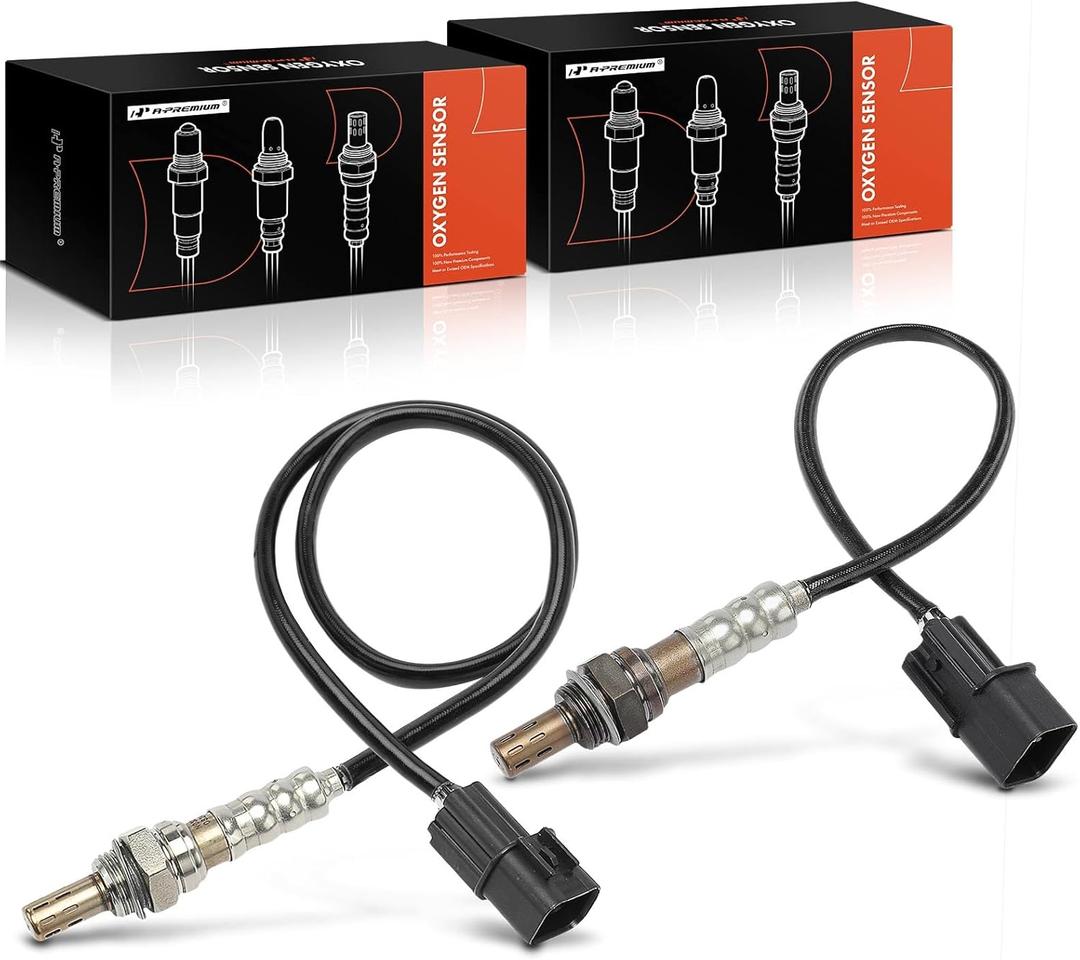 A-Premium O2 Oxygen Sensor Compatible with Kia Sedona 2014-2018, Cadenza 2014-2016 & Hyundai Azera 2012-2017, Downstream Front and Rear, 2-PC Set