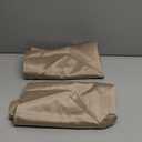 Aiking Home Collection 26x26 Inches Faux Silk Square European Shams, Zipper Closure, Sand (Set of 2)