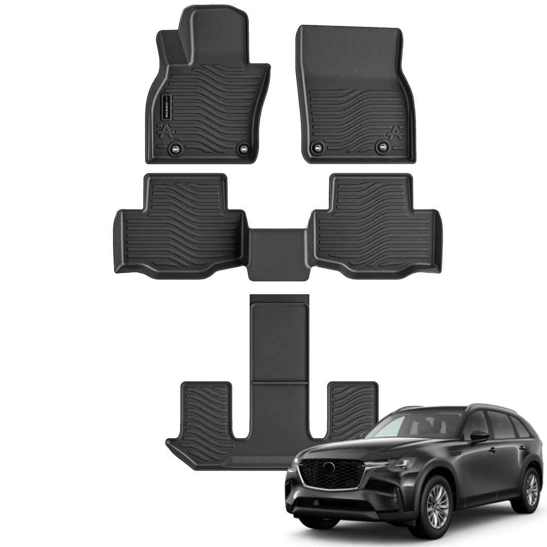Auxko All Weather Floor Mats for Mazda CX-50 Hybrid 2025 2026 TPE Liners All Season Accessories Guard Odorless Anti-Slip Floor Liners for Mazda CX50 Hybrid