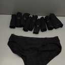 Hanes Women's Underwear Pack, 10-Pack, Full-Coverage Cotton Blend Panties, Moisture-Wicking Underwear for Women (5, Black)