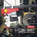 VIVOHOME Electric Hoist, 110V 1320 Lbs Winch with Remote Control, Zinc-Plated Steel Wire Hoist for Garage, Warehouses, Factories 38ft Lifting Height with Emergency Stop Switch ETL Listed