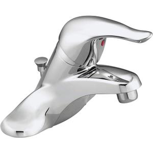 Moen Chateau Chrome Single Handle Centerset Lavatory Bathroom Faucet With Drain Assembly, L64621