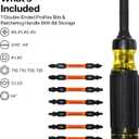 Klein Tools 32315HD 15-in-1 Multi-Bit Ratcheting Screwdriver, Impact-Rated, 7 Double-Ended ProFlex Torsion Zone Tips, 1/4-Inch Nut Driver, 8-Piece