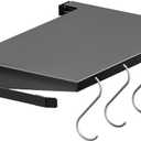 PHYESUVIN Foldable Griddle Side Shelf for Blackstone 28" Griddle, Grill Accessories with Paper Towel Holder, 4 Hooks, Grill Caddy Shelf for Blackstone Grilling Accessories