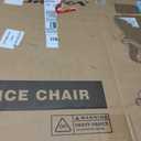 Ergonomic Office Chair with Footrest,Ultra Thick Reclining Desk Chair with Adjustable 2D Lumbar Support and Headrest,Spring Cushion,High Back Premium Mesh Computer Chair,Cream, 27.5 inches x 27.5 inches x 50 inches
