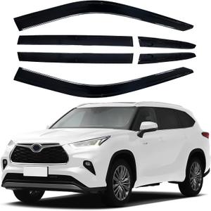 MNGYNUKA Rain Guards Window Visors for Toyota Highlander 2020-2026, 6Pcs