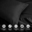 Superior 100% Egyptian Cotton 1500 Thread Count Oversized King Pillowcase Set Solid, Black