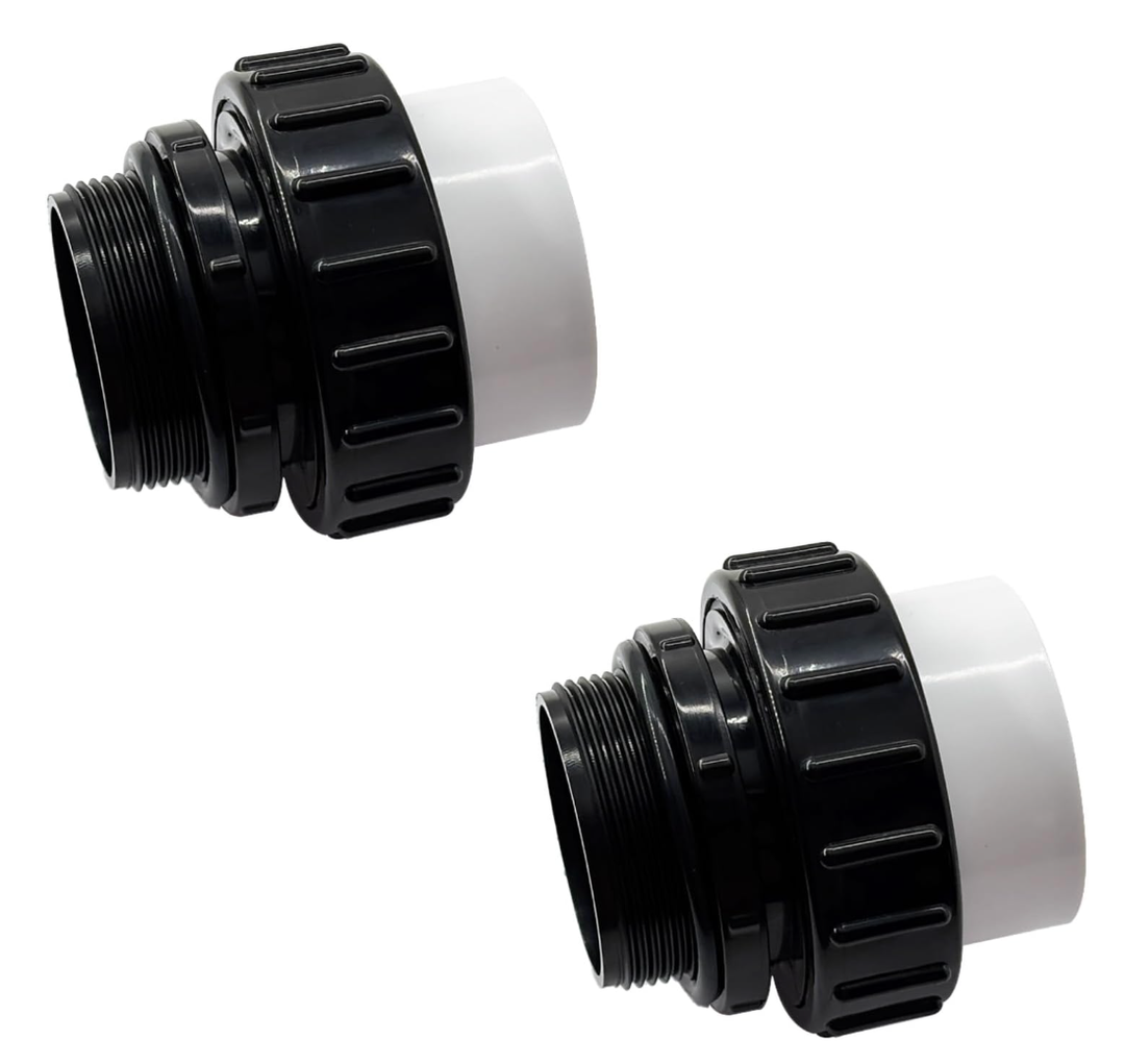 Trucktok 21063-200-000 2" MIP x 2" PVC Pool Pump High Tem Unions Replacement for Pool Pumps 40 Male Adapters (2)
