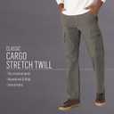 Wrangler Authentics Mens Relaxed Fit Stretch Cargo Pant (Black) size 5/2