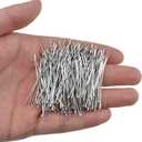 Hahiyo 40mm Length Fine Satin Pins Straight Connect Correctly Longer Size Trim Easily Durable Metal Flat Head Quilting Dressmaker Pins Silver 200 PCS for DIY Jewelry Making Sewing Crafts