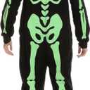 Spooktacular Creations Halloween Skeleton Costume, Family Matching Skeleton Costume for Halloween Cosplay Party (Small, Fluorescent Green)