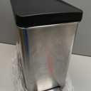 2.6 Gallon Slim Bathroom Trash Can with Soft Close Lid, 10L Stainless Steel Garbage Can with Removable Liner Bucket, for Narrow Spaces,Bathroom, Bedroom (Silver)