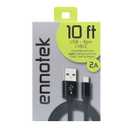 2 x Super Long <10 FEET> Nylon-Braided USB to 8pin Lightning Charging Cable  Charge Cord Compatible with iPhone 5-14, Airpods 1,2,3, Pro1,2, Airpods Max w/Quality Aluminum Connectors (Black)