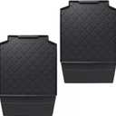 Premium Silicone Car Seat Protector for Child Car Seat - LATCH Compatible, Waterproof & Anti-Slip, Heat Resistant, No Imprints on Leather Seats, BPA-Free Universal Fit for Baby, Pets (Black, 2 Pack)