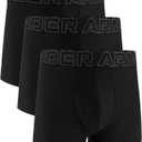 Under Armour Men's Performance Tech Trunk Boxerjock Brief Underwear, 3" Inseam, All-Day Comfort & Ultra-Soft, 3-Pack (Black, M)