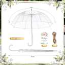 Dansydaisy Wedding Favors for Guest Umbrella Gifts Bulk 52 Inch Large Dome Rain Windproof Stick Umbrellas with Thank You Tags and Rope Guest Souvenirs for Wedding Party Bridal Favors