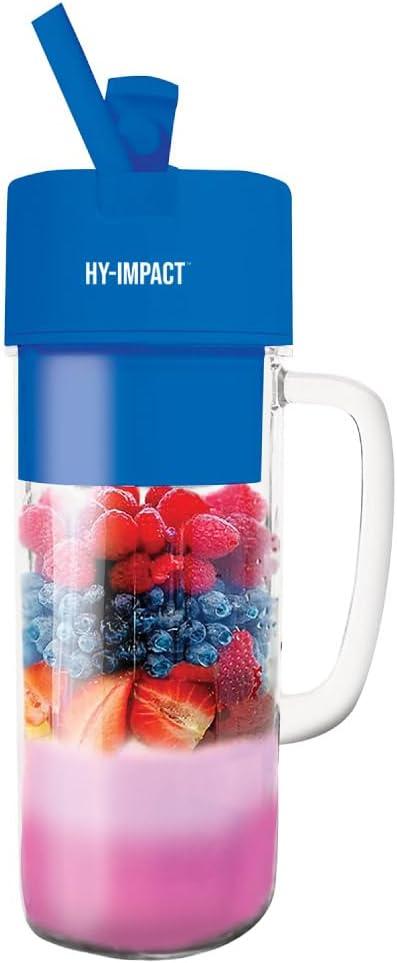 Hy-Impact Better Blender Pro, Powerful Cordless Handheld Blender, Portable and Rechargeable, Large 480ml Capacity. Blend and Sip Convenience for Juices, Smoothies, Ice Coffees